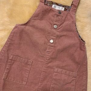 Zara Pink Corduroy Jumper Dress
